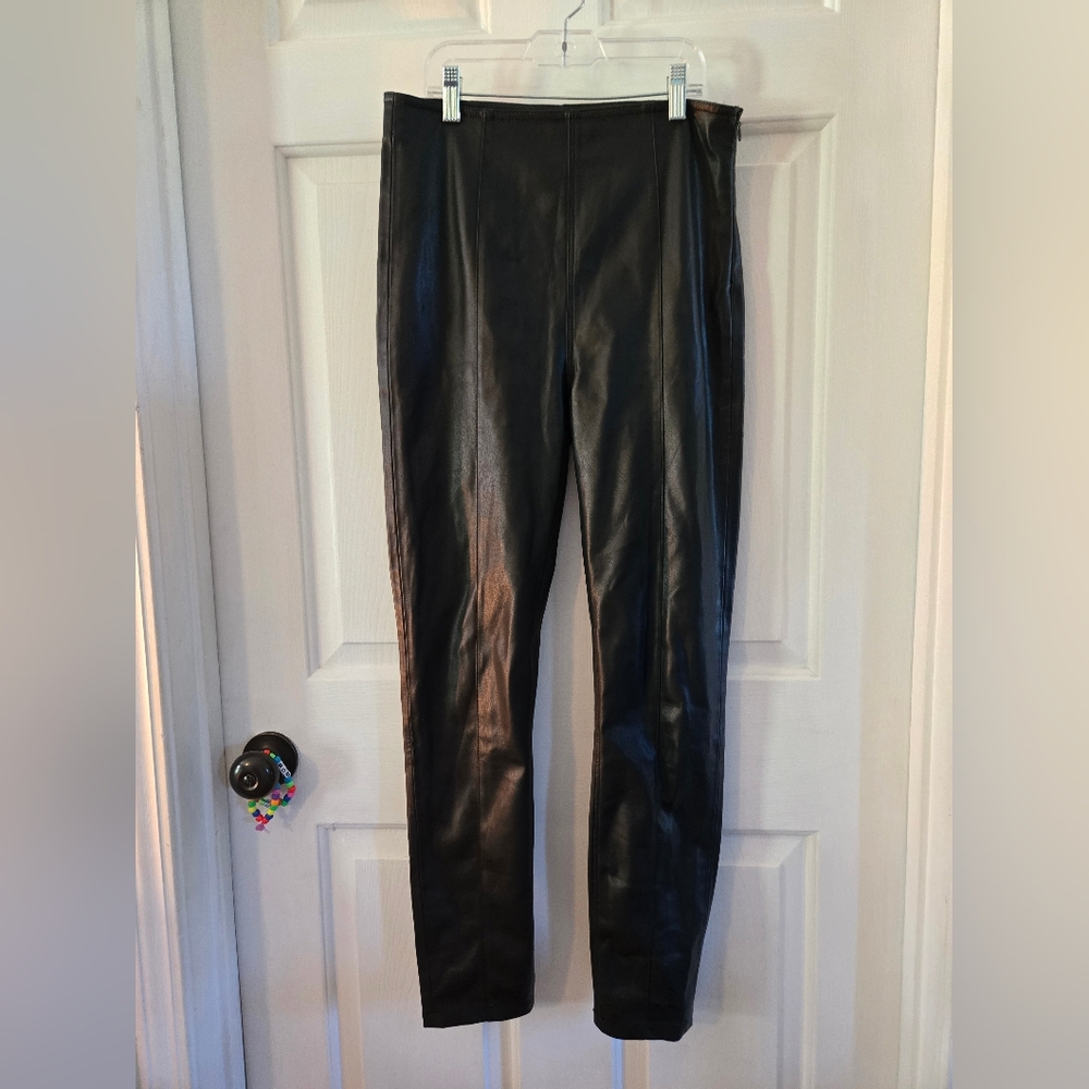 We The Free Black Faux Leather Skinny Pants Size 27
